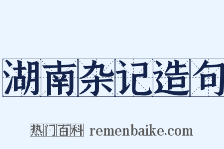 湖南杂记造句是什么意思的图片